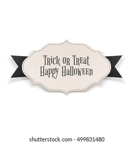 Trick or Treat Text on realistic Halloween Banner