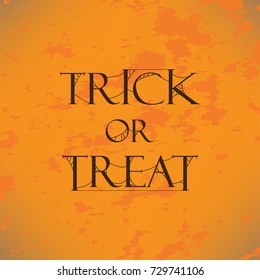 Trick or Treat Text with web Vector Design. Halloween Element. 