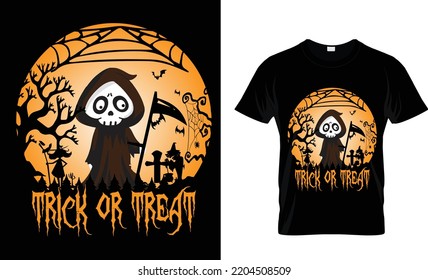 trick or treat. t-shirt design template. 