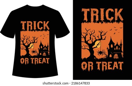 Trick Or Treat Tshirt design, typography, Halloween, vector, print ready tshirt, vintage and retro