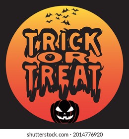 Trick or treat, t-shirt design vector.