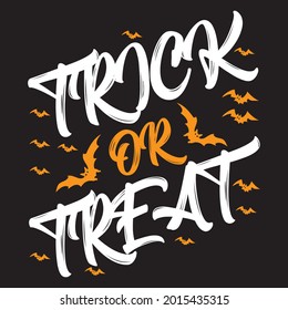 Trick or treat t-shirt design, vector file.