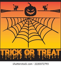 Trick Or Treat T-shirt Design Vector File.