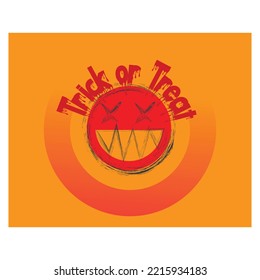 Trick or treat typography illustration.