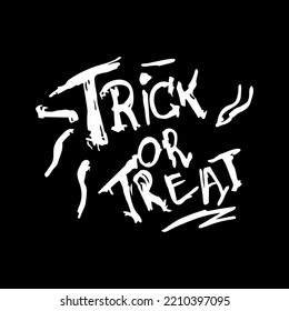 Trick or Treat typography text in horror and creepy style, suitable for Halloween design