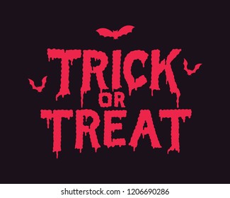 trick or treat. trick or treat typography. trick or treat vector text. hand lettering. creative calligraphy and lettering. trick or treat font