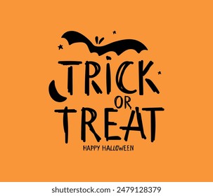 trick or treat. trick or treat typography. trick or treat vector text. trick or treat font