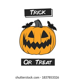 Trasladar o tratar el fondo vectorial con vector de calabaza aislado en blanco