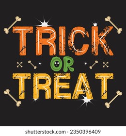 Trick or Treat vector banner art 
