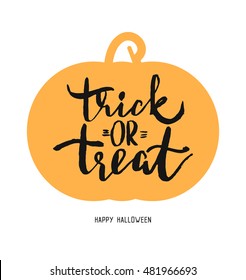 Trick or Treat vector handmade text