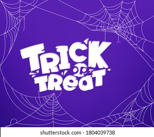 Trick or treat. Vector template with calligraphic logo