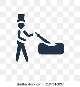 Trick vector icon isolated on transparent background, Trick transparency concept can be used web and mobile