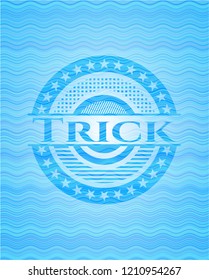 Trick water concept emblem.