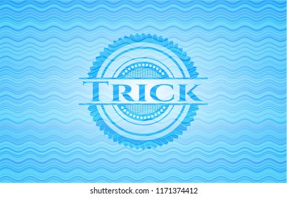 Trick water wave representation badge.