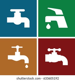 Trickle icons set. set of 4 trickle filled icons such as