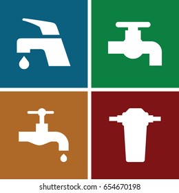 Trickle icons set. set of 4 trickle filled icons such as