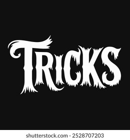 Trucos de letras de Halloween, fondo transparente, tipografía de Vector