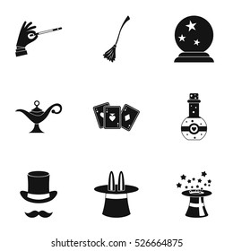 Tricks icons set. Simple illustration of 9 tricks vector icons for web