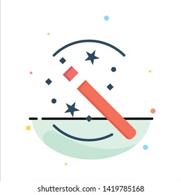 Tricks, Solution, Magic, Stick Abstract Flat Color Icon Template