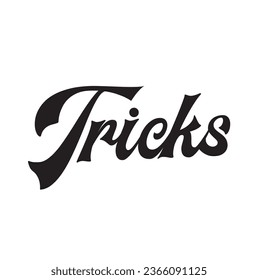 tricks text on white background.
