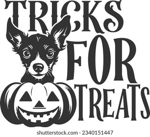 Trucos Para Tratamientos - Perro De Halloween