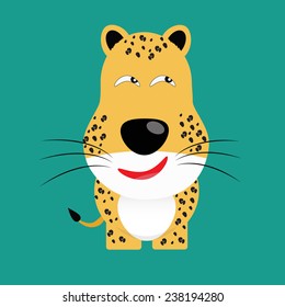 tricky leopard gartoon character vector