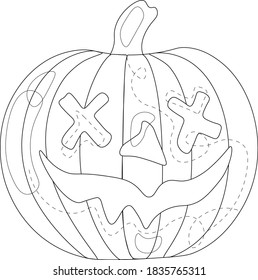 Tricky pumpkin for Halloween party