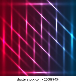 Tricolor abstract glowing diagonal lines background