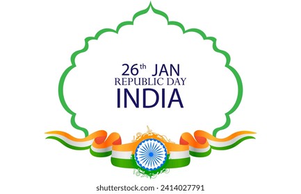 Tricolor background for 26th January Happy Republic Day of India Freedom Sale and Promotion. Vector illustration