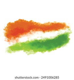 Tricolor brush splash india independence day design