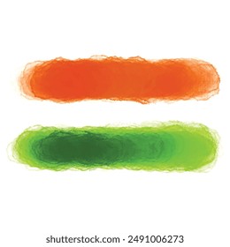 Tricolor brush stroke india independence day design