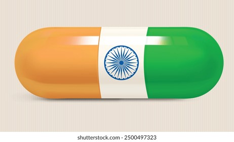 Cápsula Tricolor, Tiranga Cápsula, Mesa, Día de la Independencia de la India, Salud