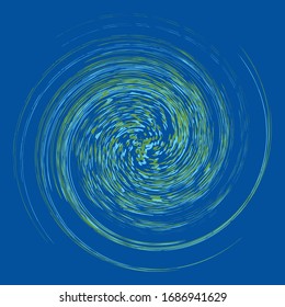 tricolor curly, coil, gyration volute shape. twine vortex rotating in concentric, radial, radiating and circular, circling fashion