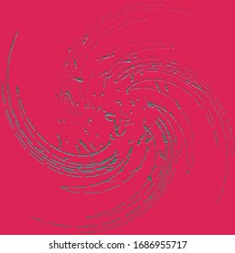 tricolor curly, coil, gyration volute shape. twine vortex rotating in concentric, radial, radiating and circular, circling fashion