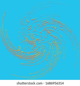 tricolor curly, coil, gyration volute shape. twine vortex rotating in concentric, radial, radiating and circular, circling fashion