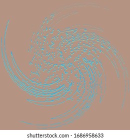 tricolor curly, coil, gyration volute shape. twine vortex rotating in concentric, radial, radiating and circular, circling fashion
