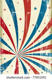 Tricolor grunge circus background. A patriotic circus background for a poster.