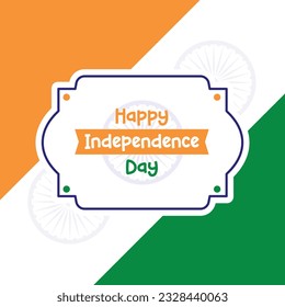 tricolor happy Independence Day flag postern vector illustration