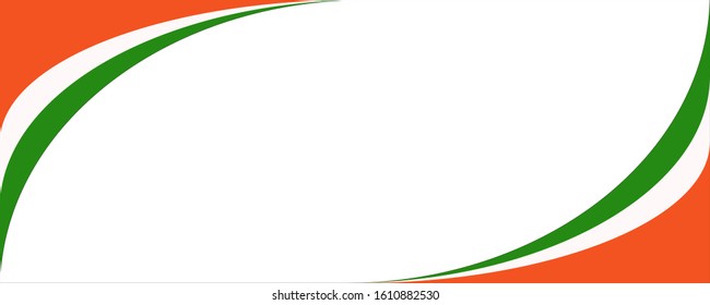 Tricolor Indian flag border drame design vector.