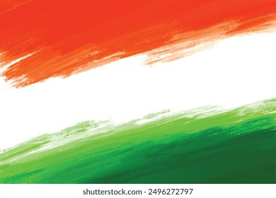 Tricolor Indian flag theme Independence day watercolor texture design