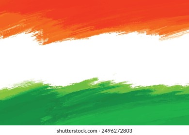 Tricolor Indian flag theme Independence day watercolor texture design