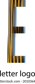 tricolor letter E modern logos for design