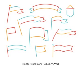 Tricolor line simple frame set