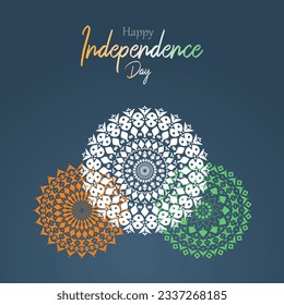 Tricolor Mandala Independence Day Greeting