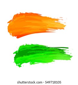 Tri-Color National Flag grunge design, Vector Illustration on the occassion of Republic Day.