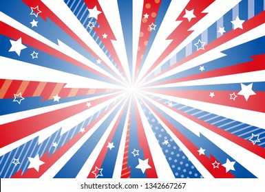 Tricolor pop art background
