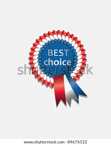 Tri-Color Rosette Ribbon