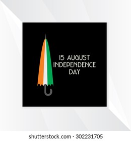 tricolor umbrella concept of indian independence day 