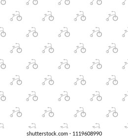Tricycle background from line icon. Linear vector pattern