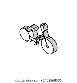 tricycle bicycle type isometric icon vector. tricycle bicycle type sign. isolated symbol illustration